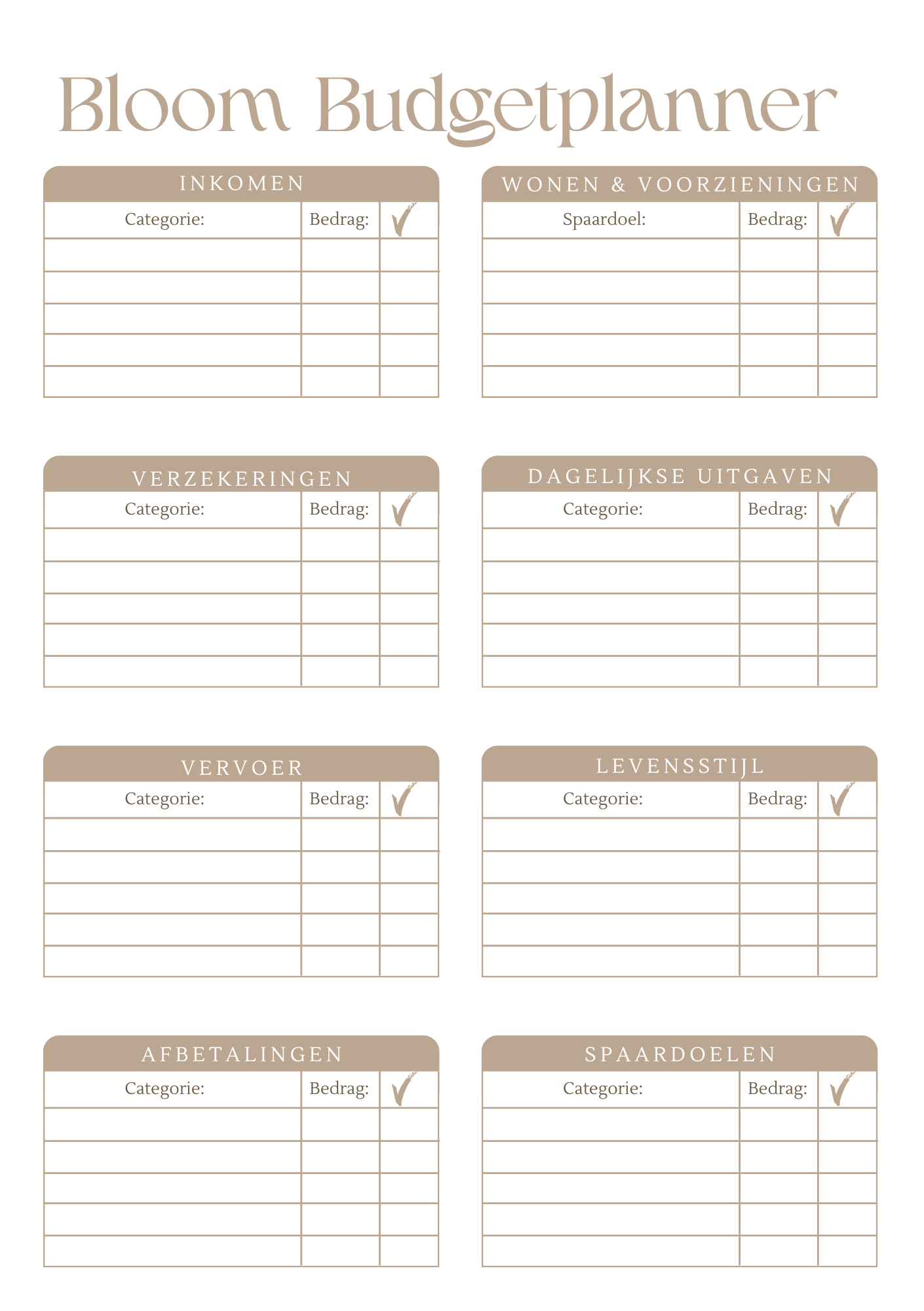 Budgettracker - Digital download