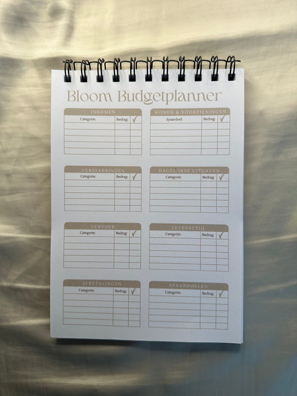 Budget planner - beige