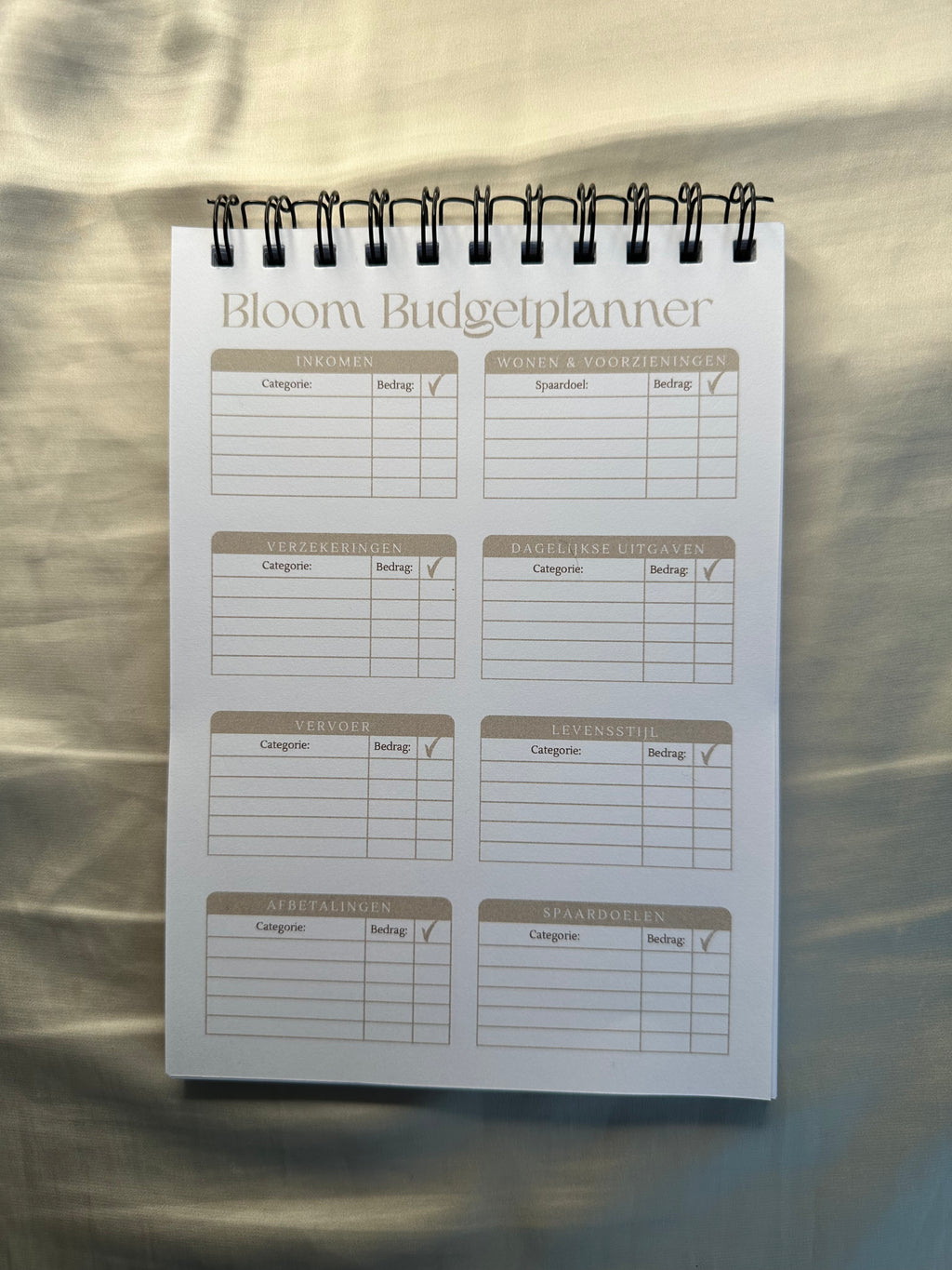Budget planner - beige